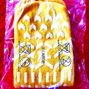 Yellow Plush Slipper Socks Size XL